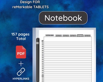 reMarkable 2 Notebook Templates, Digital Life Organizer (PDF)