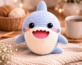 Amigurumi Shark Crochet Pattern – PDF Tutorial for Cuddly Toy