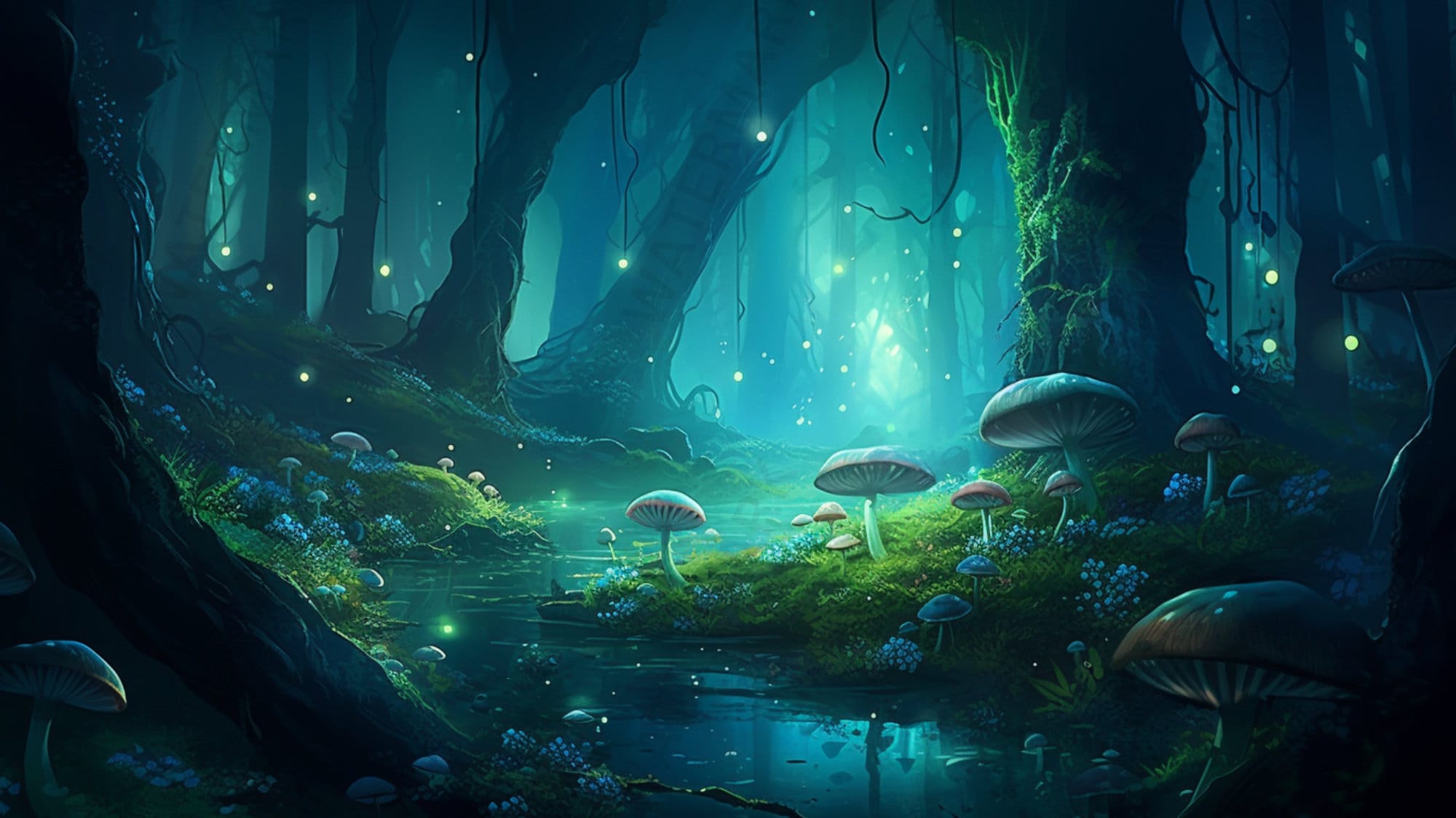 Enchanted Mushroom Wallpaper