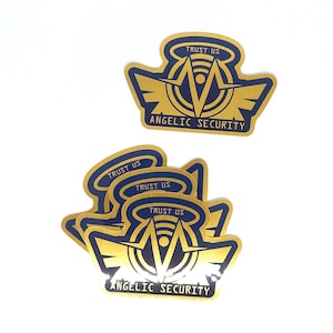 Sticker vinyle doré 3 pouces - HH VoxTek Angelic Security (3 pouces)