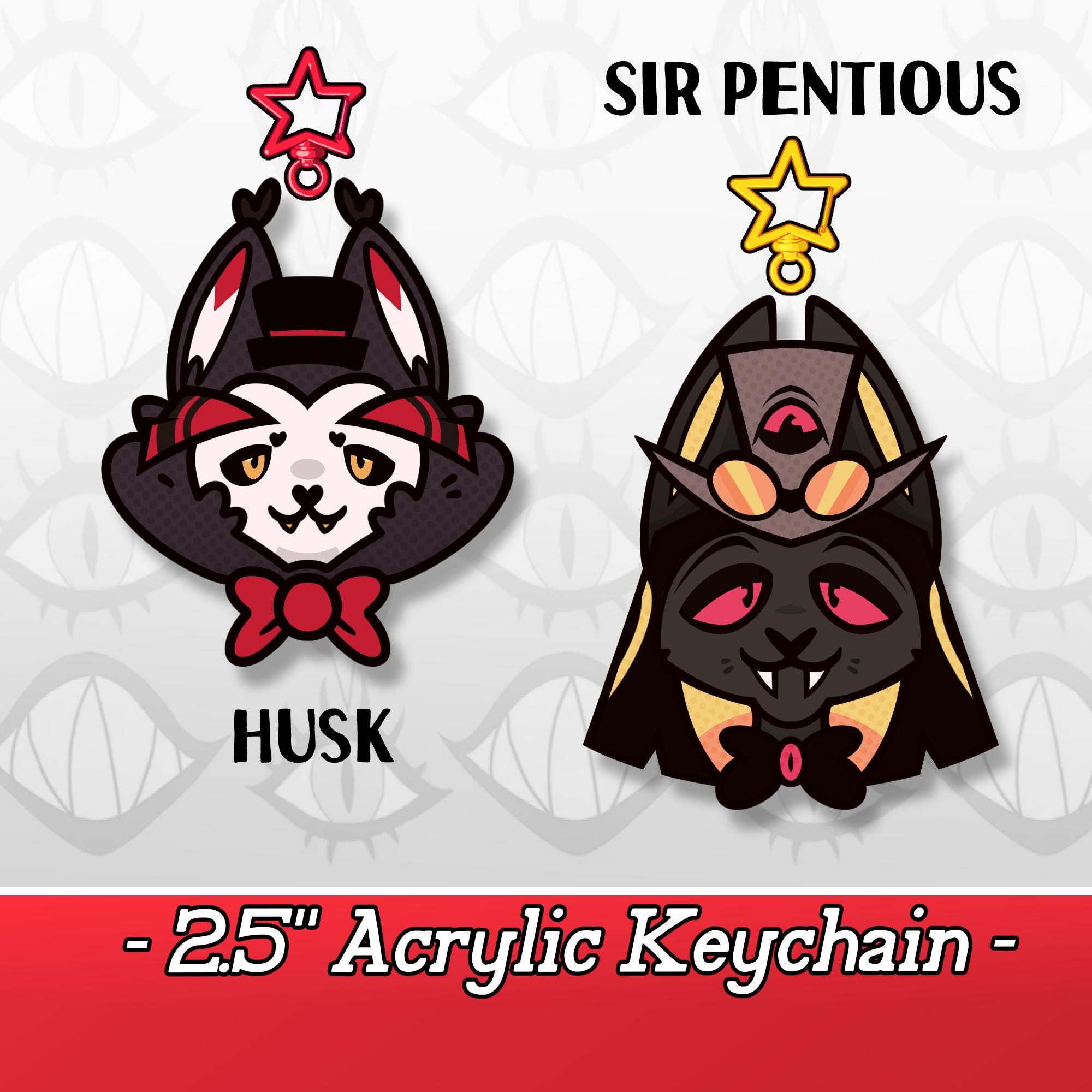 Acrylic Keychain - Helluva Boss Husk and Sir Pentious (2.5