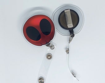 Oops! Discounted Error - Blitzø's Necklace Retractable Pass Holder/Badge Reel - Helluva Boss (2 inches)