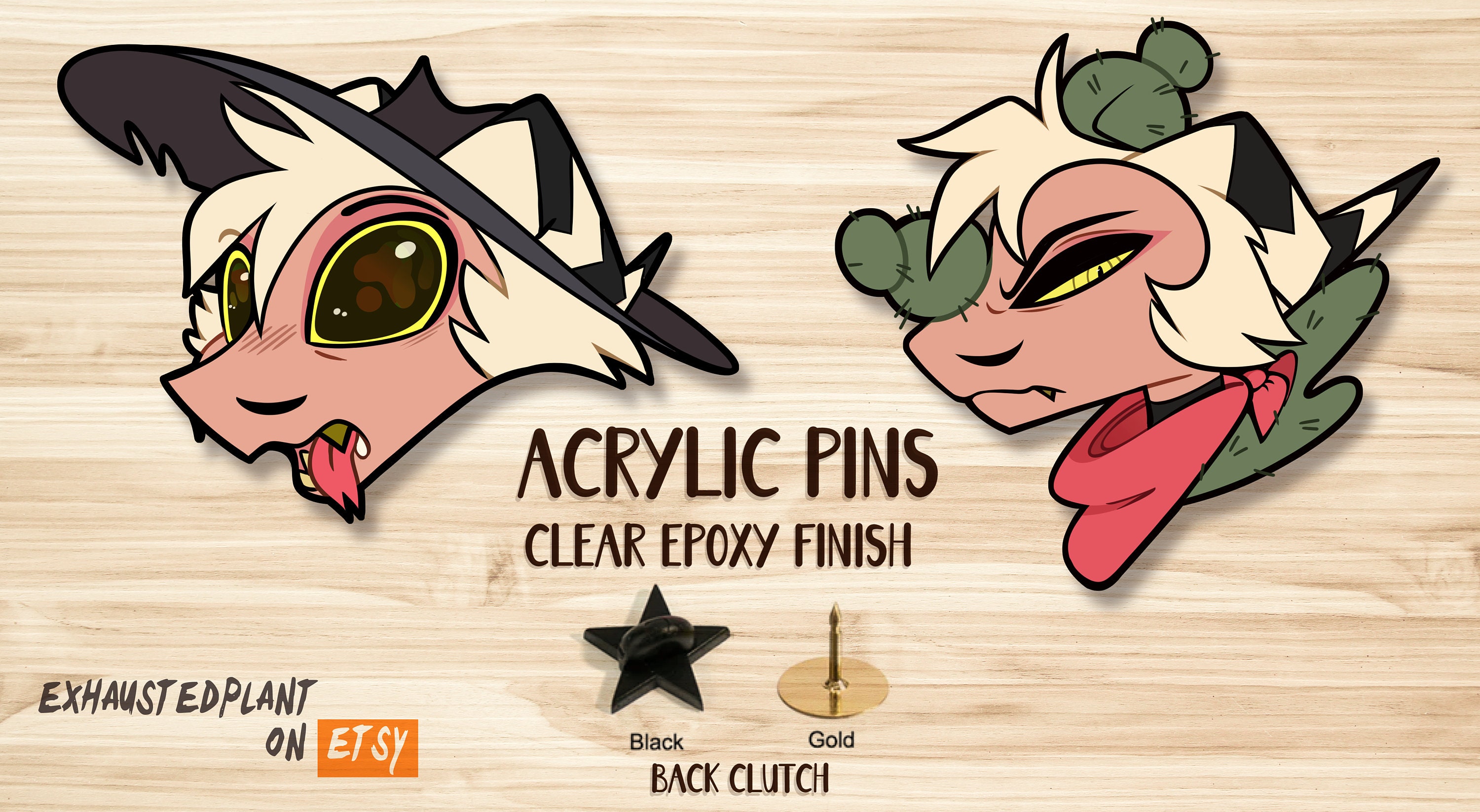 Acrylic Pins Helluva Boss Striker 1.5 Inches Etsy