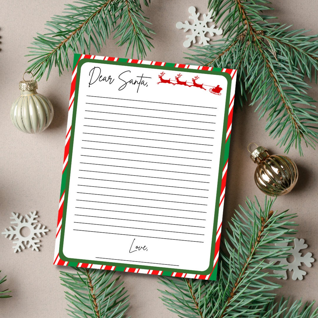 Festive Christmas List for Kids Printable Instant Download - Etsy
