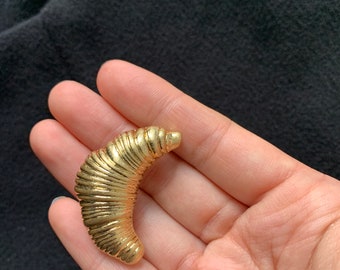 Trend Croissant Broschen für Männer Frauen Paar Metall Pins Vergoldet Farbe koreanische Mode Vintage Luxus Schmuck Geschenke