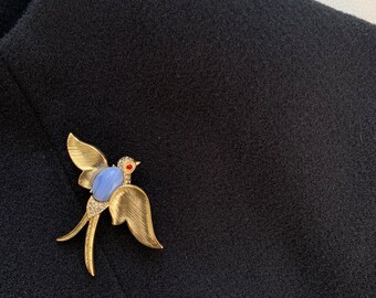 Ensemble de bijoux médiévaux avec broche hirondelle pour femme, accessoire de déguisement Brosche Schwalbe