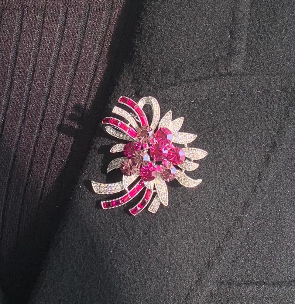 Spilla Con Ciondolo A Fiore - Italia - Foto 10