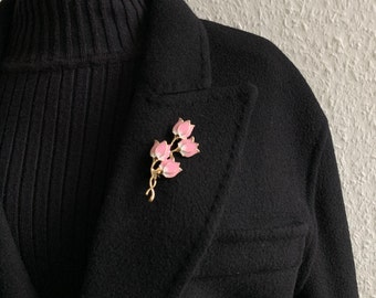 Flower Brooch Fashion Elegant Pin Brosche Magnolia pink colour Accessory