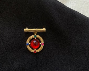 Vintage Emaille Kreuz Geprägte Brosche Perle Strass High Sense Frauen Pin Geeignet für Frauen Hochzeit Party Schmuck