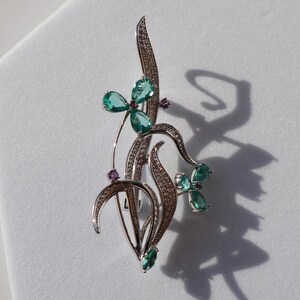 orchid flower leaf Pearl shiny Brooch Pins Charm Inlaid Rhinestone unisex Luxury Design Jewellery Wedding Gifts Brosche Christmas Gift