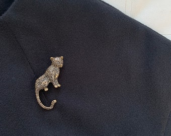 Vintage Tierlegierung Brosche Gepard kalt übertrieben dreidimensionale unisex Set Brosche Kostüm Accessoires Halloweengift Pin Brosche