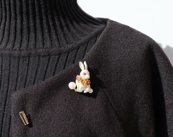 Ostern niedliche Häschen Brosche tropft Öl Cartoon Brosche Seidenschal Pin Schmuck Accessoires