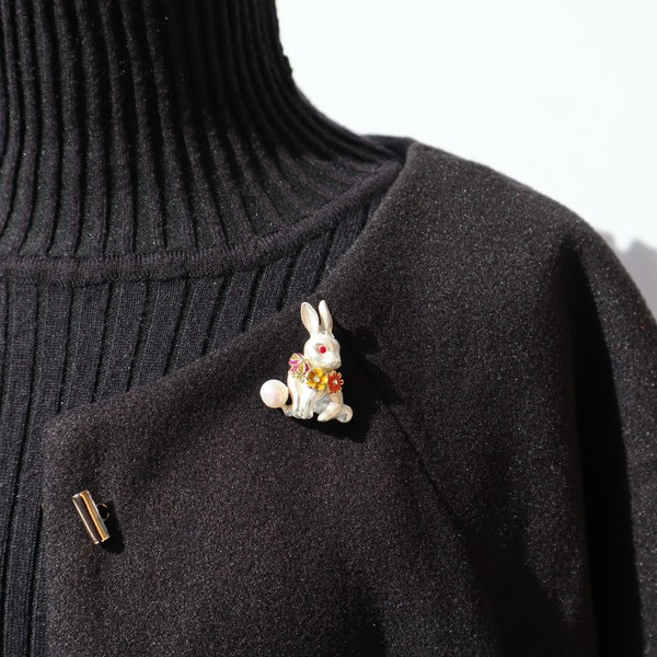 Easter cute bunny brooch dripping oil cartoon brooch silk scarf pin jewelry accessories