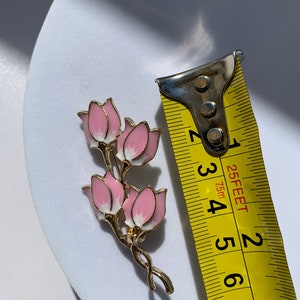 Blumen Brosche Mode elegant Pin Brosche Magnolia rosa Farbe Accessoire Bild 8