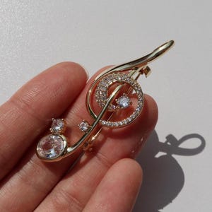 Musical symbols Brooch gold colour Pins office Brooch birthday Gift Brosche Christmas Valentine&#39;s Day Gifts