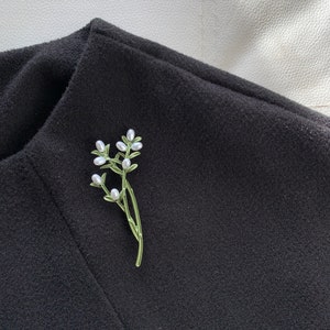 Vintage Style Emaille Grün Farbe Pflanze Kunstperlen Pin Blatt Blumen Brosche für Frauen Schmuck Geschenk Brosche Bild 5