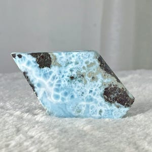 Larimar Slab 107g, Rough Ocean Blue Dominican Republic Gemstone,