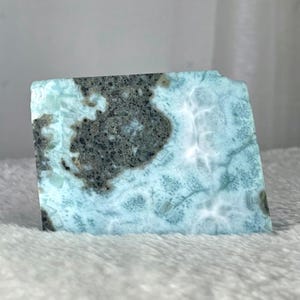 Large Teal Larimar Slab 213g, Rough Crystal Specimen, Lapidary Gemstone