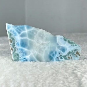 AAA+ Larimar Slab 74g, Rough Dominican Republic Gemstone