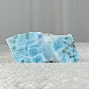 AAA Larimar Slab 77g, Ocean Pattern Dominican Republic Gemstone, Blue Crystal Slice,
