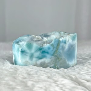Larimar 114g / Ocean Blue Larimar 114g, Polierter Edelstein Freeform Kristall,