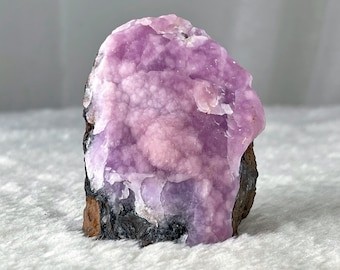 Pink Aragonite Stone 204g, Rough Pink Pakistan Crystal,