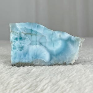 Larimar Stone 142g, Semi-Polished Blue Dominican Republic Crystal,