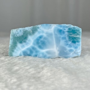 Ocean Blue Larimar Slab 25g, Dominican Republic Gemstone, Lapidary Rock