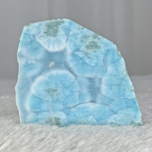 Larimar Scheibe 106g, großer blauer rauer Dominikanischer Edelstein, seltene Kristalle & Mineralien,