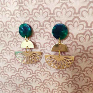 Stainless steel dangling earrings