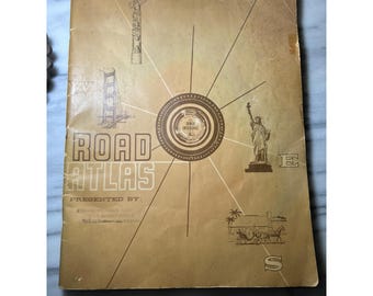 Vintage Tower Insurance Road Atlas Travel Guide Map 1950s
