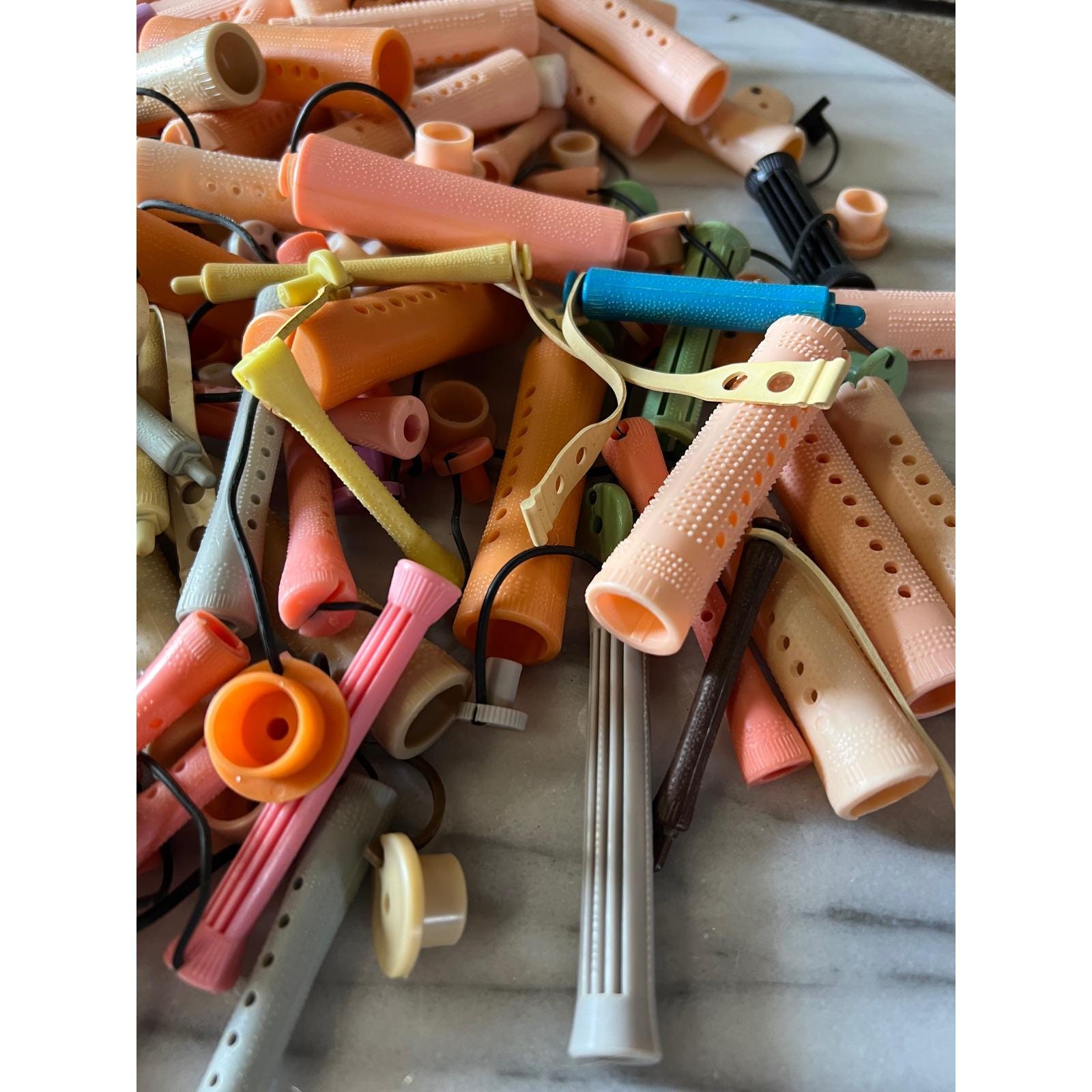 Vintage Hair Curlers Set Perm Rods Rollers Multi Color Assorted HUGE ...