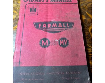 Manual del propietario del tractor International Harvester Farmall M y MV (modelo antiguo) IH