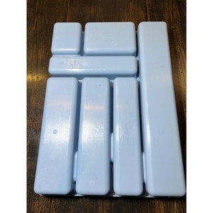 VTG Rubbermaid Light Blue Silverware Drawer Organizer Tray 6 Section Granny image 2