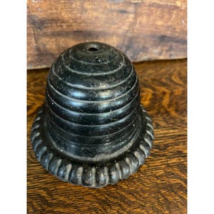 Antique Cast Iron Beehive String Holder Black Primitive Twine Dispenser