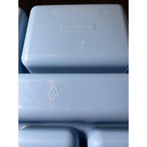 VTG Rubbermaid Light Blue Silverware Drawer Organizer Tray 6 Section Granny image 3