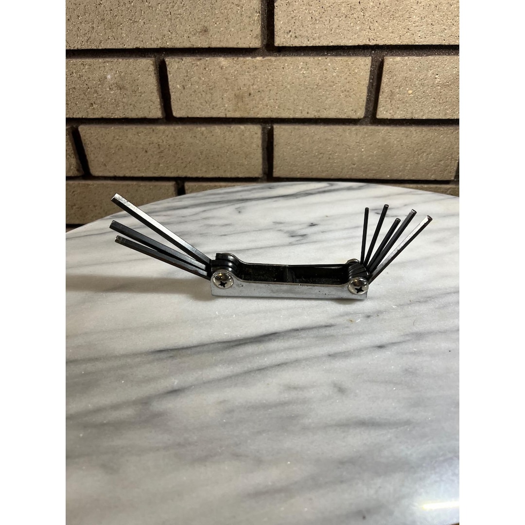 VTG Allen Wrench Set Hex Key Multi Tool Metric Foldable Compact Bike ...