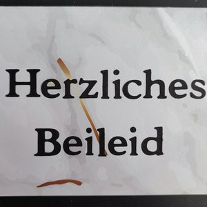 Trauerkarten / Beileidskarten