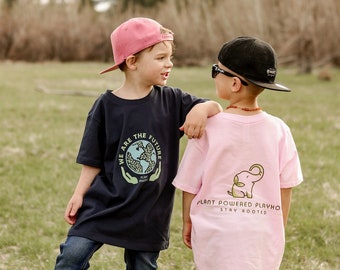 Toddler T-shirt - Plant Powered Playhouse “Stay Rooted" - Ethical Vegan Clothing