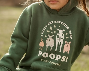 Youth Hoodie - I Don’t Eat Anything That Poops - Ethical Clothing