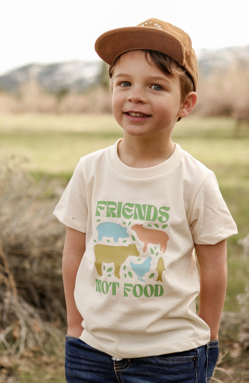 Youth T-shirt Friends Not Food Eco Friendly Clothing image 1