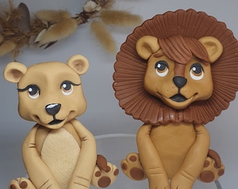 Fondant Figur Kuchendeko Löwe Löwin Lion Wildanimal Kindergeburtstag Caketopper Babyshower Osterdeko Onlineshop https:/www.creativebyvio.de/