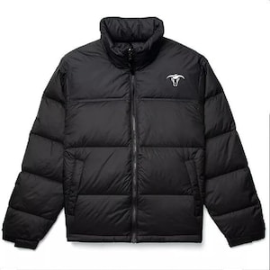 Custom made Sartex retro warm black puffer goose down jacket