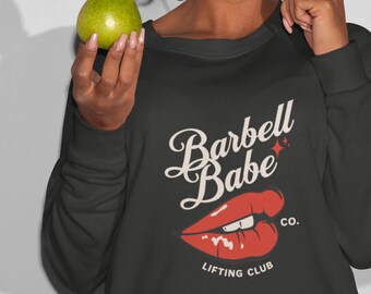 Barbell Babe Lifting Club Sweatshirt, Pump Cover, Gym Sweatshirt, Lifting Sweatshirt, Muscle Mommy, Gym Girl, Gym Gifts for Her, Lift Heavy