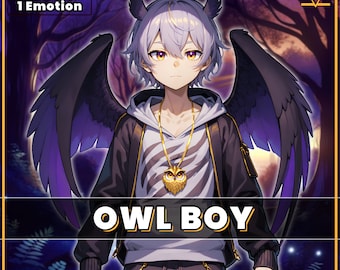 Live2D VTuber Model – Fully Rigged Owl Boy for VTube Studio