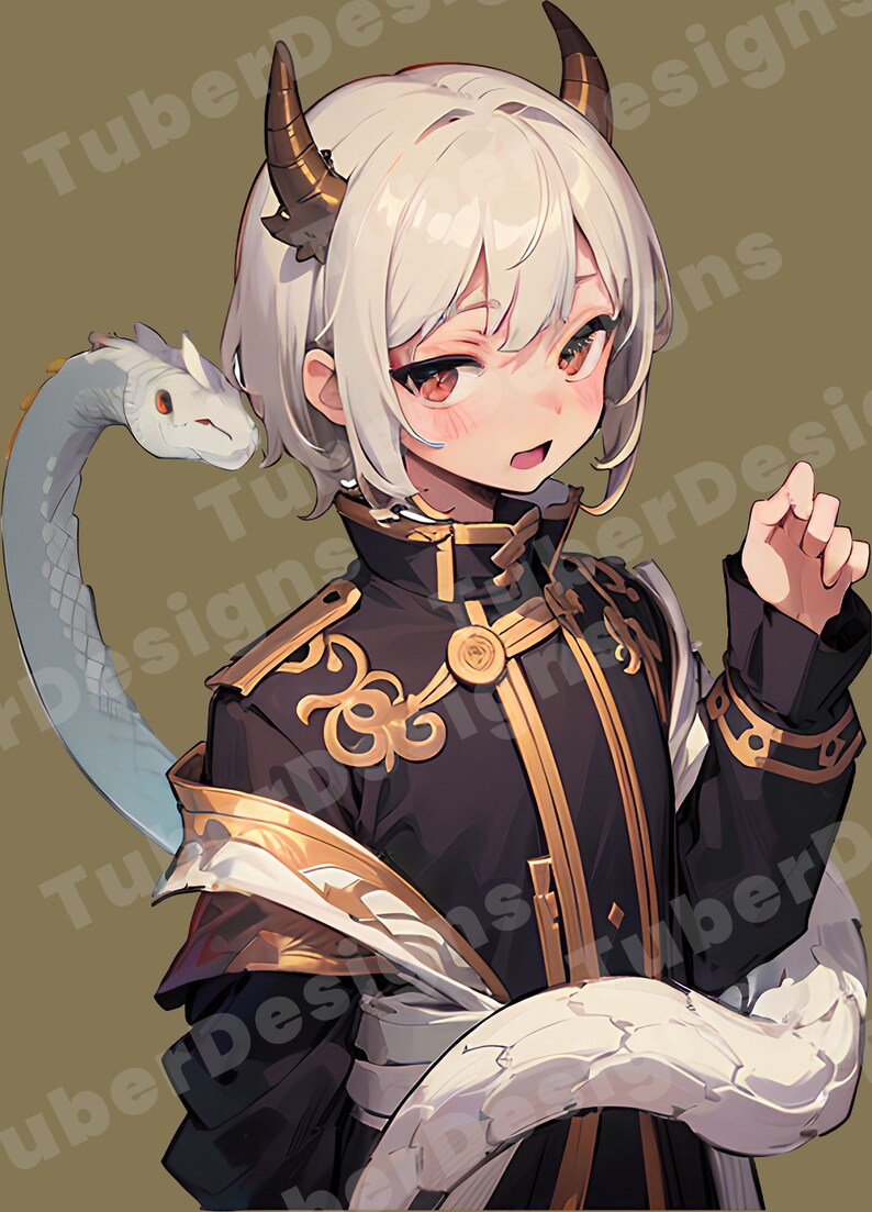 PNGTUBER Cute Basilisk Boy 5 Expressions Premade Etsy Canada