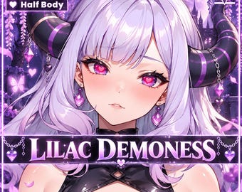 紫色の悪魔のVTuberモデル – ゴス系サキュバス少女 Live2D