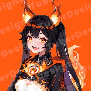 Eldkattflicka GIFTuber – Hellcat djurstreamer, 5 uttryck bild 8