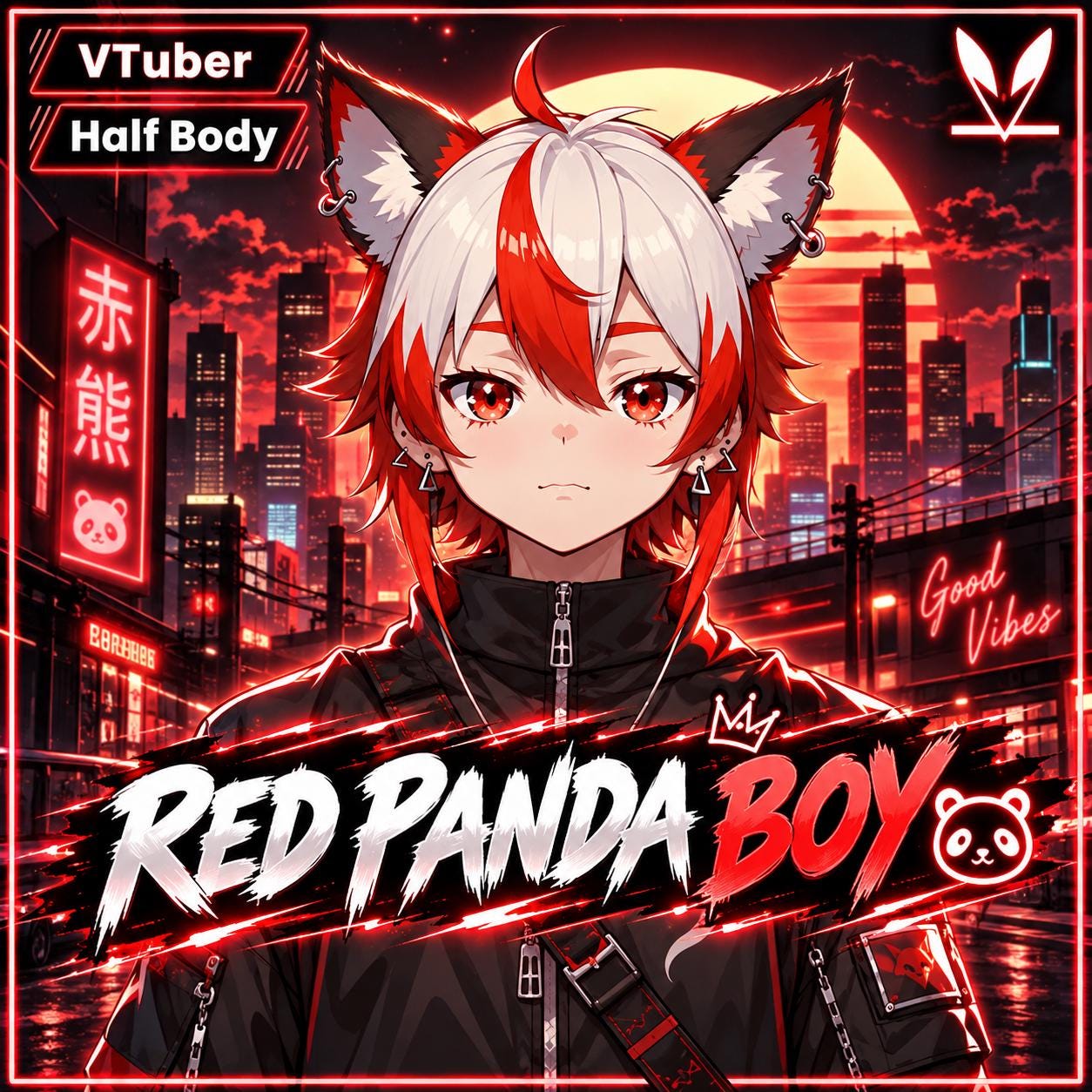 レッサーパンダボーイVTuberモデル – Live2D、VTube Studio - Etsy 日本