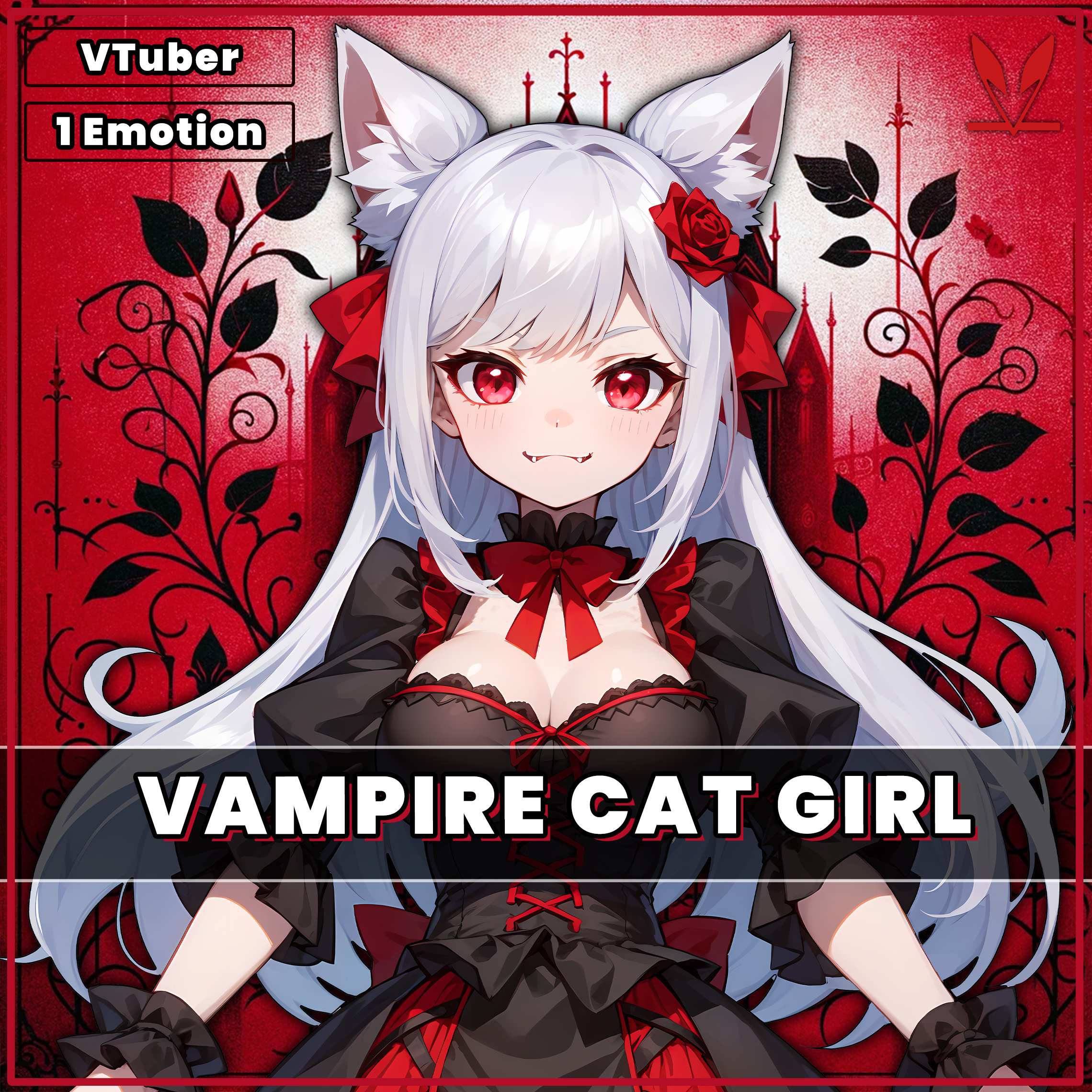 Modelo VTuber prefabricado Live2d para comercial Vampire Cat Girl para  vtube studio como un lindo gato vtuber rojo, chica gótica, modelo 2D de  medio cuerpo - Etsy México, image size:2280x2280